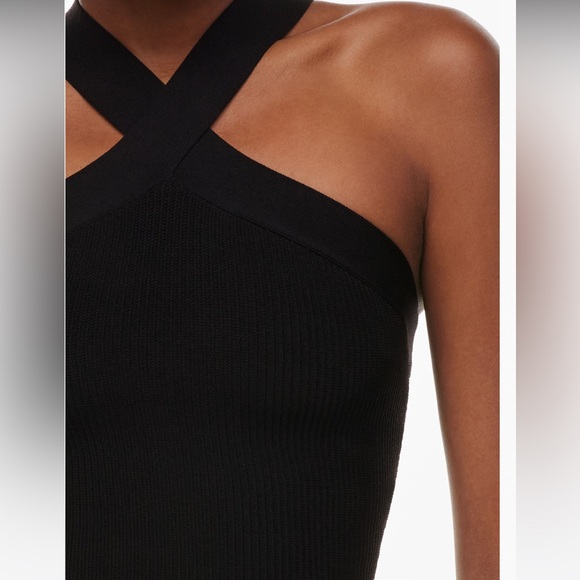 Babaton Cross Neck Ribbed Top - Picture 3 of 7